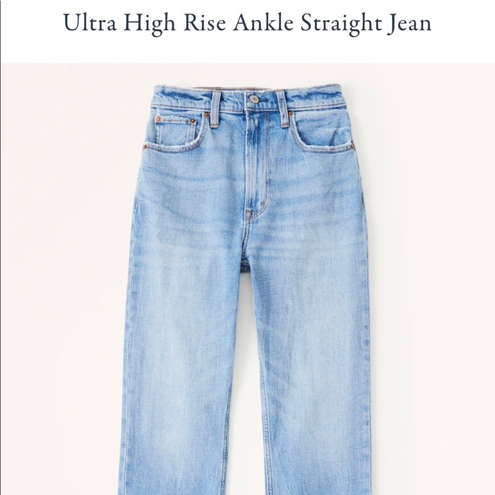 Abercrombie & Fitch The Ankle Straight Ultra High Rise